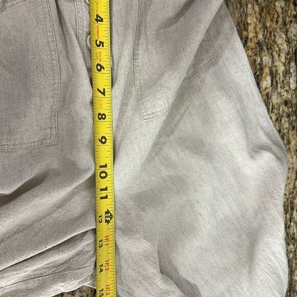 Free People Neutral Light Beige Linen Blend Jumpsuit With Pockets Size M - Picture 10 of 10